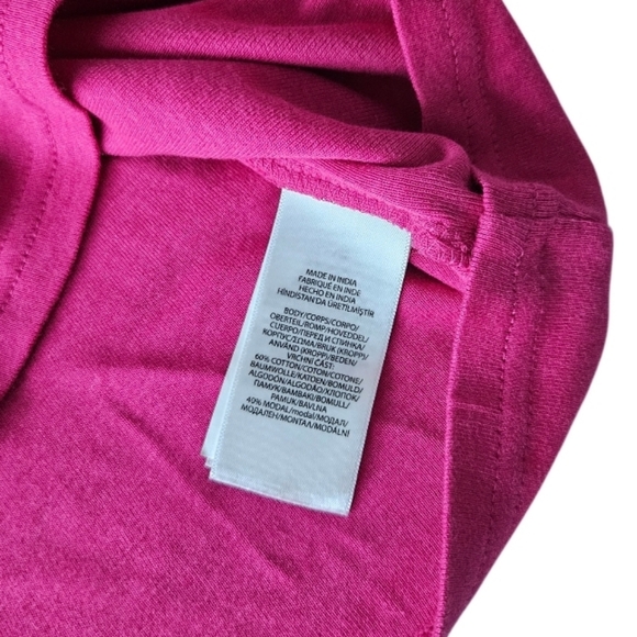 NWT Polo by Ralph Lauren Girls 12-14  Dark Fuchsia Ruffle Long Sleeve Tee - Picture 5 of 7